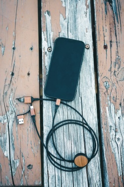 Logotrade Logogeschenke das Foto: Ohio 6-in-1-Kabel aus RCS zertifiziert recyceltem Kunststoff