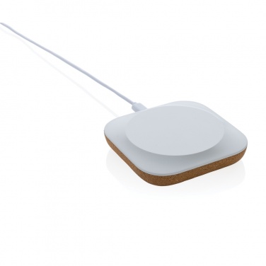 Logotrade Werbegeschenke das Foto: Oregon Wireless-Charger aus RCS recyc. Kunststoff & Kork