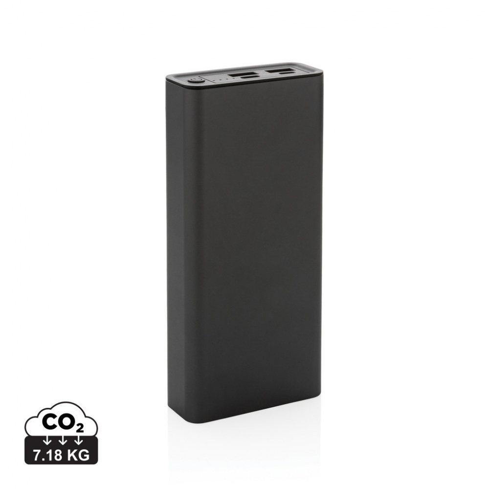 Logotrade Logogeschenke das Foto: Terra 20.000mAh 20W Powerbank aus RCS recyceltem Aluminium