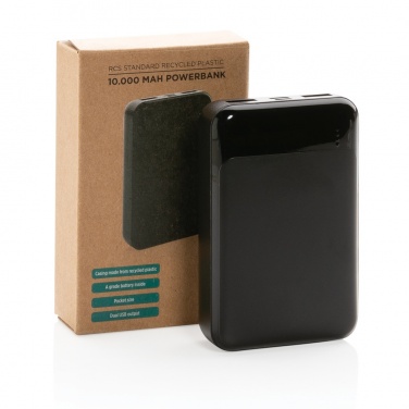 Logotrade Geschäftsgeschenke das Foto: 10.000 mAh Powerbank aus RCS Standard recyceltem Kunststoff