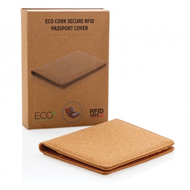 Logotrade Werbeartikel das Foto: Kork RFID Passport-Cover