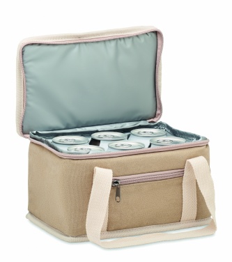 Logotrade Geschäftsgeschenke das Foto: Kühltasche Canvas für Dosen