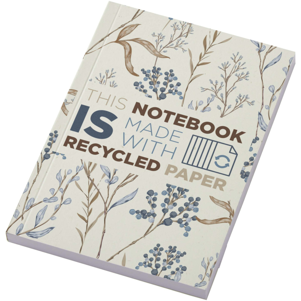 Logotrade Werbegeschenke das Foto: Novella Austen A6 Softcover Notizbuch aus Recyclingmaterial – 100 Blatt