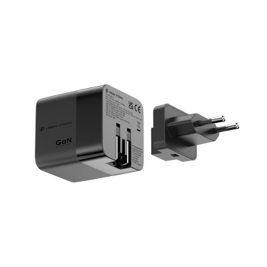 Logotrade Firmengeschenke das Foto: Urban Vitamin Mendocino 65W GaN-Charger mit einziehb. Kabel