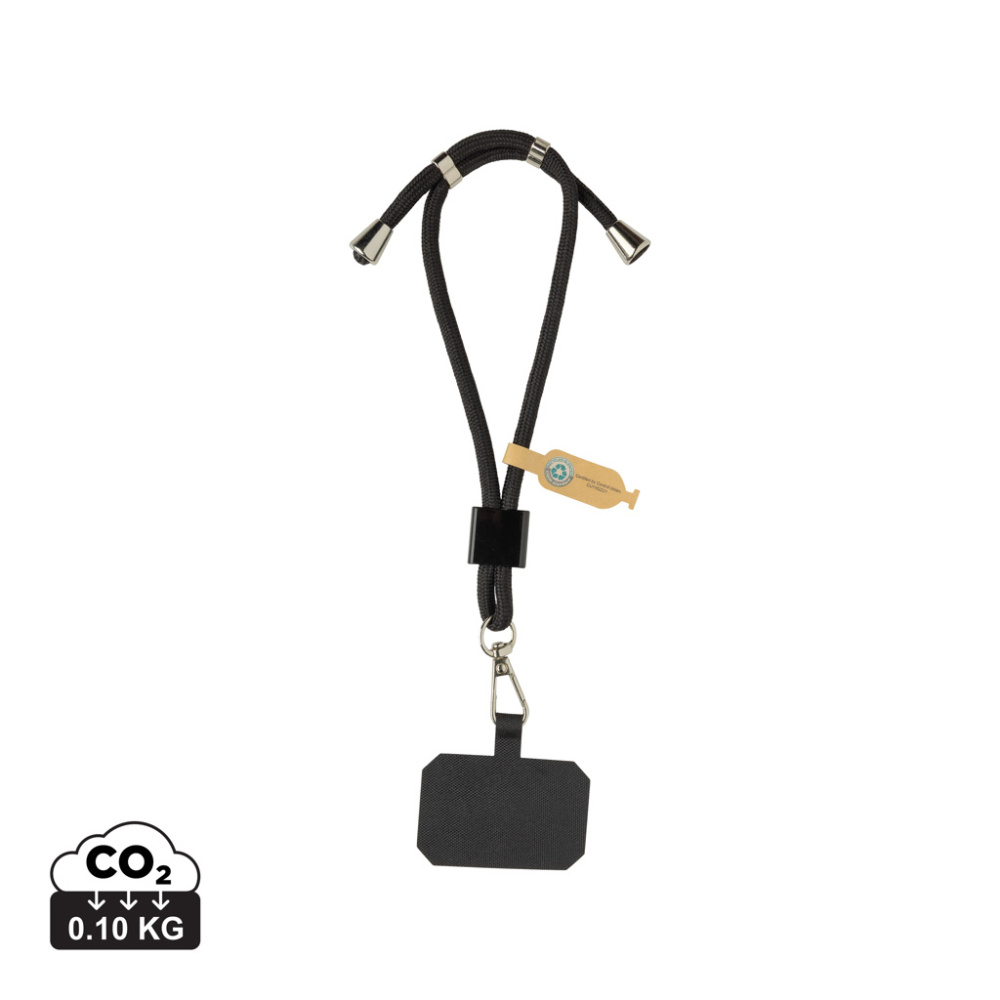 Logotrade Firmengeschenke das Foto: CarryLoop verstellbares Handy-Armband aus RCS rec. PET