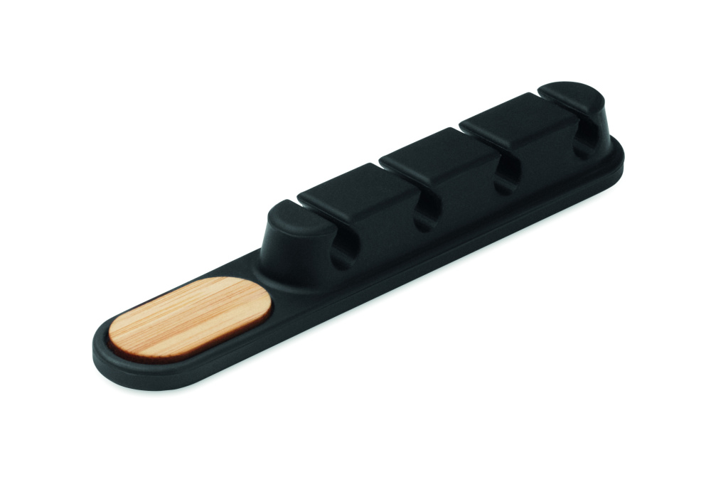 Logotrade Logogeschenke das Foto: Kabel-Halter Silikon