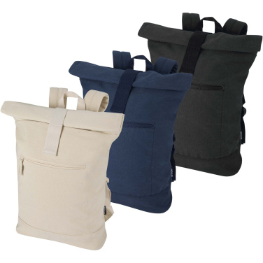 Logotrade Werbeartikel das Foto: Recanvas 14” GRS recycelter Rolltop-Rucksack 16L