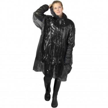 Logo trade promotional products image of: Ziva disposable rain poncho with storage pouch