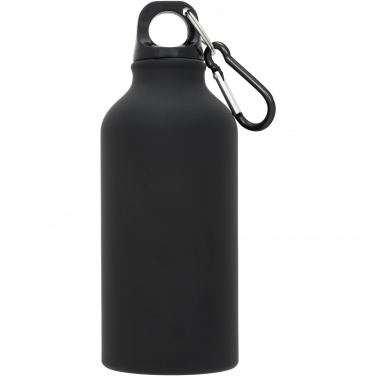 Logotrade corporate gift picture of: Oregon 400 ml matte water bottle with carabiner