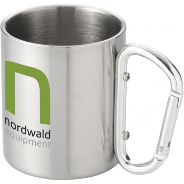 Logo trade promotional giveaways image of: Alps 200 ml insulated mug with carabiner