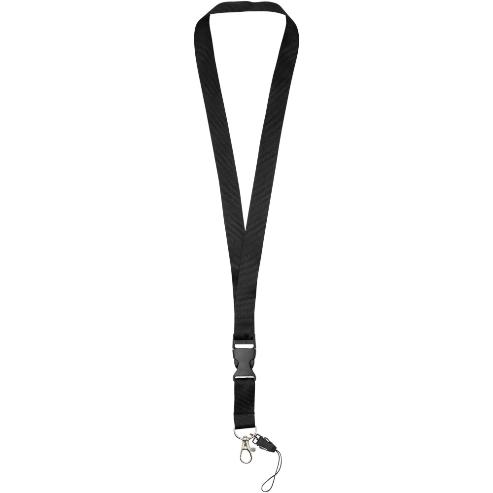 Logo trade promotional giveaway photo of: Sagan phone holder lanyard with detachable buckle