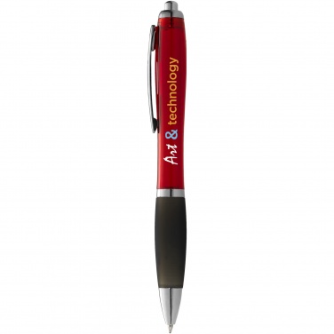 Logotrade promotional giveaway picture of: Nash ballpoint pen coloured barrel and black grip