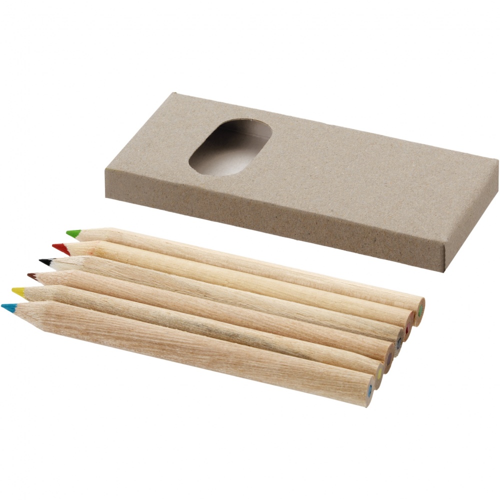 Logo trade promotional gifts picture of: Ayola 6-piece coloured pencil set