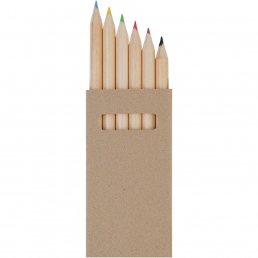 Logotrade promotional product picture of: Ayola 6-piece coloured pencil set