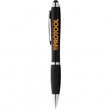 Logotrade promotional merchandise image of: Nash coloured stylus ballpoint pen with black grip