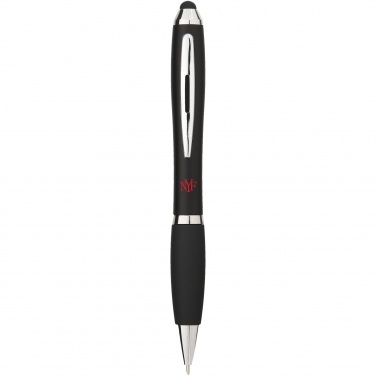 Logotrade advertising product image of: Nash coloured stylus ballpoint pen with black grip