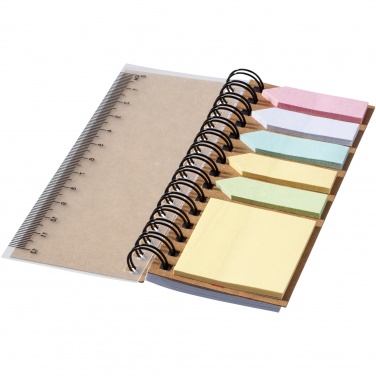Logo trade promotional giveaway photo of: Spinner spiral notebook with coloured sticky notes