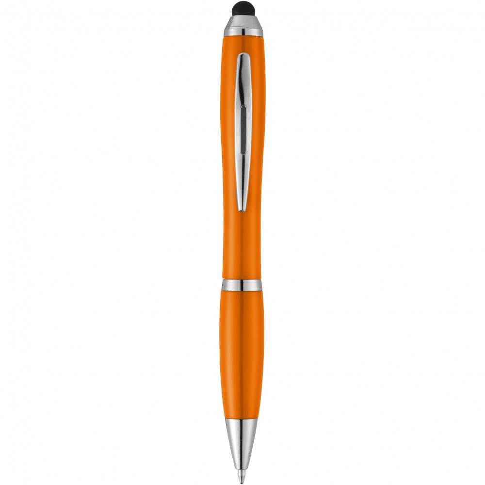 Logo trade promotional gifts image of: Nash stylus ballpoint pen with coloured grip