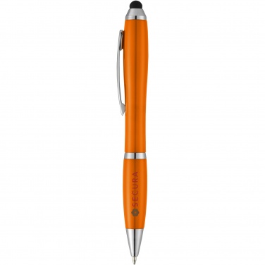 Logo trade business gifts image of: Nash stylus ballpoint pen with coloured grip