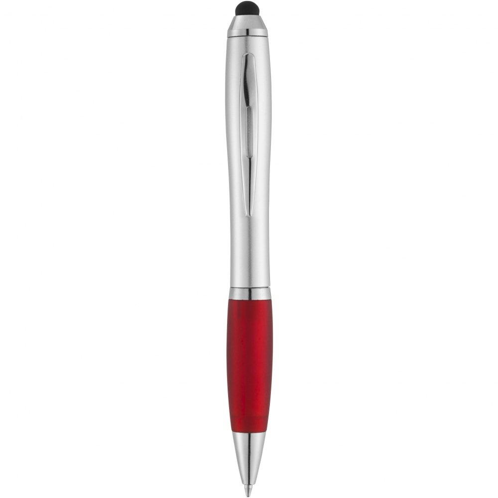 Logo trade promotional merchandise image of: Nash stylus ballpoint with coloured grip