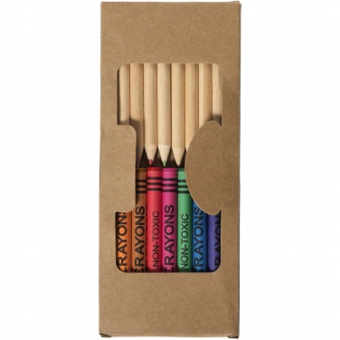 Logo trade corporate gift photo of: Lucky 19-piece coloured pencil and crayon set