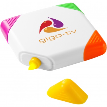 Logotrade advertising product image of: Trafalgar square-shaped 4-colour highlighter