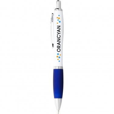 Logotrade promotional items photo of: Nash ballpoint pen white barrel and coloured grip