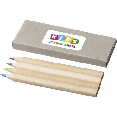 Logo trade advertising products picture of: Tullik 4-piece coloured pencil set