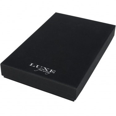 Logo trade corporate gifts image of: Carbon duo pen gift set with pouch