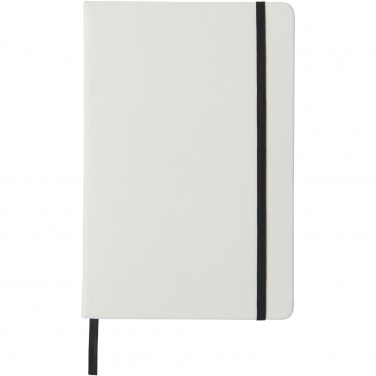 Logo trade business gift photo of: Spectrum A5 white notebook with coloured strap
