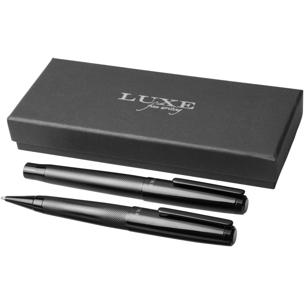 Logo trade corporate gifts picture of: Gloss duo pen gift set