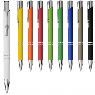 Logo trade promotional giveaways image of: Moneta soft touch ballpoint pen