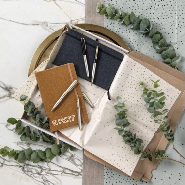 Logo trade promotional merchandise photo of: Atlana leather pieces notebook