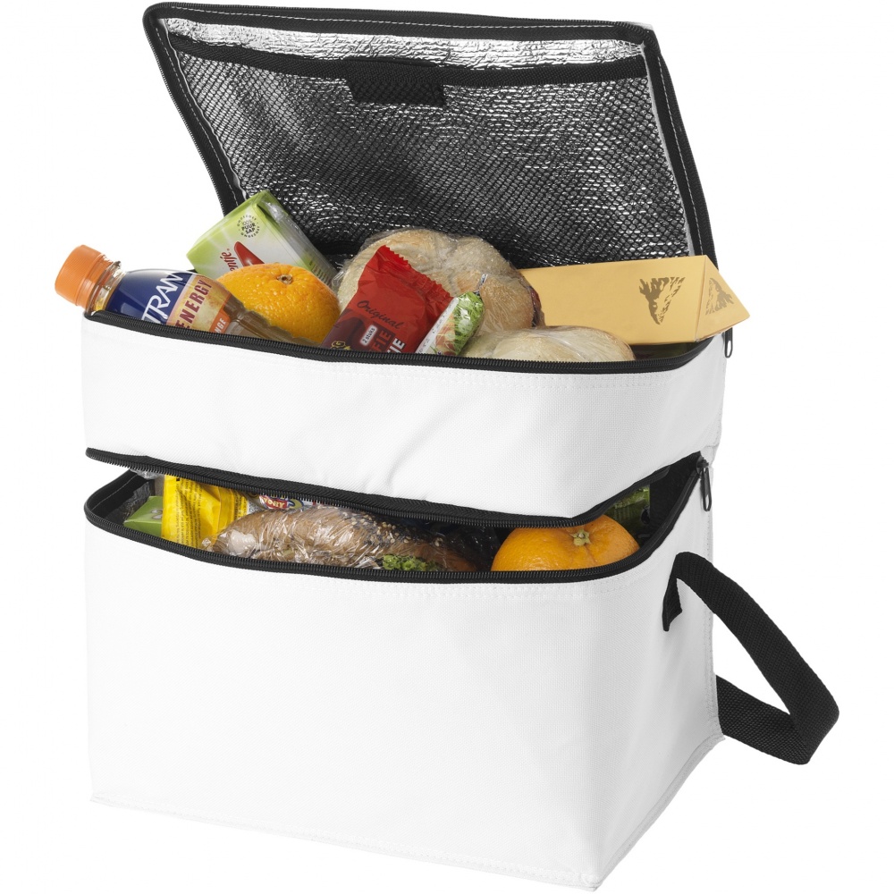 Logo trade business gifts image of: Oslo 2-zippered compartments cooler bag 13L