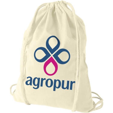 Logotrade promotional gift picture of: Oregon 100 g/m² cotton drawstring bag 5L
