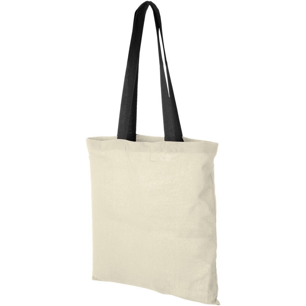 Logotrade promotional product image of: Nevada 100 g/m² cotton tote bag coloured handles 7L