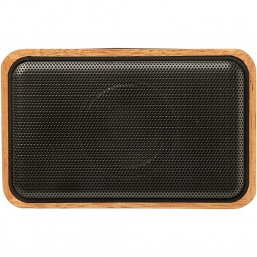 Logo trade advertising products image of: Wooden 3W speaker with wireless charging pad