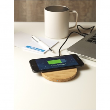Logo trade advertising product photo of: Essence 5W bamboo wireless charging pad