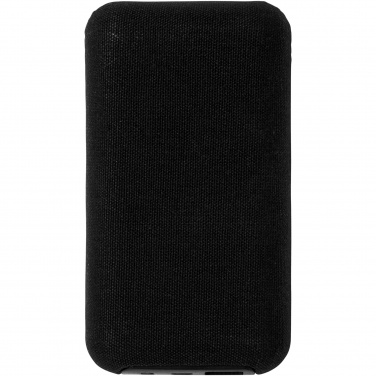 Logo trade promotional items image of: Future 6000 mAh bamboo/fabric wireless power bank