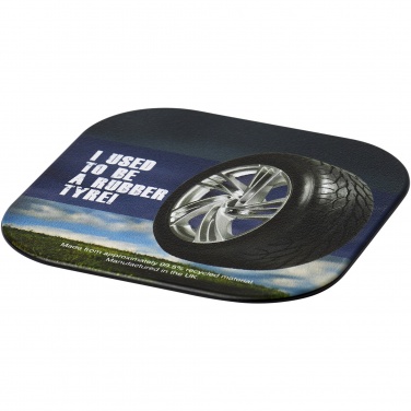 Logotrade promotional gift picture of: Brite-Mat® square coaster with tyre material