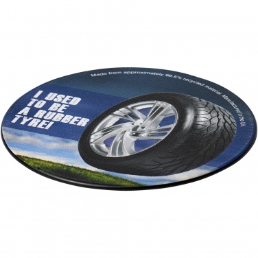Logo trade promotional gifts picture of: Brite-Mat® round coaster with tyre material