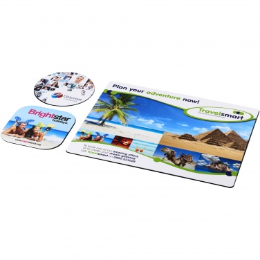 Logotrade promotional giveaway image of: Brite-Mat® mouse mat and coaster set combo 1