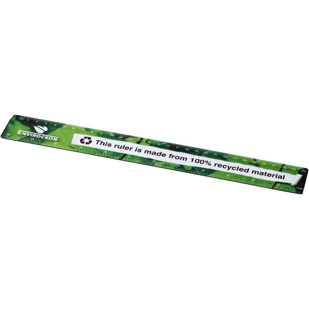 Logo trade advertising products picture of: Terran 30 cm ruler from 100% recycled plastic