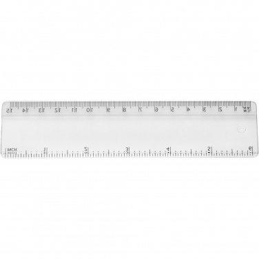 Logo trade promotional merchandise picture of: Renzo 15 cm plastic ruler