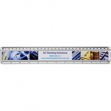 Logo trade promotional giveaways image of: Ellison 30 cm plastic insert ruler