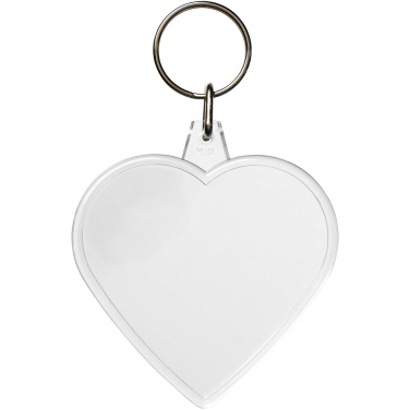 Logo trade promotional giveaway photo of: Combo heart-shaped keychain