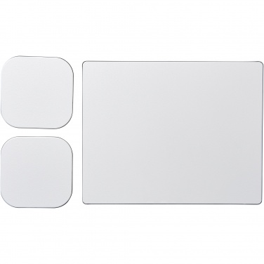 Logo trade promotional item photo of: Brite-Mat® mouse mat and coaster set combo 3