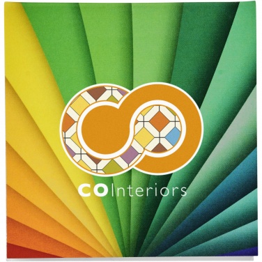 Logo trade corporate gifts image of: Sticky-Mate® soft cover squared sticky notes 75x75mm