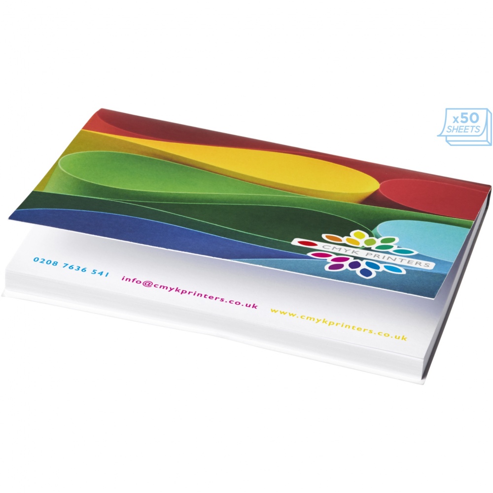 Logo trade promotional items image of: Sticky-Mate® A7 soft cover sticky notes 100x75mm