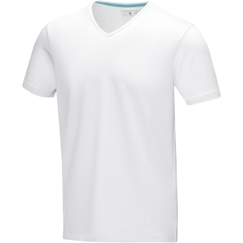 Logotrade corporate gift image of: Kawartha short sleeve men's organic V-neck t-shirt